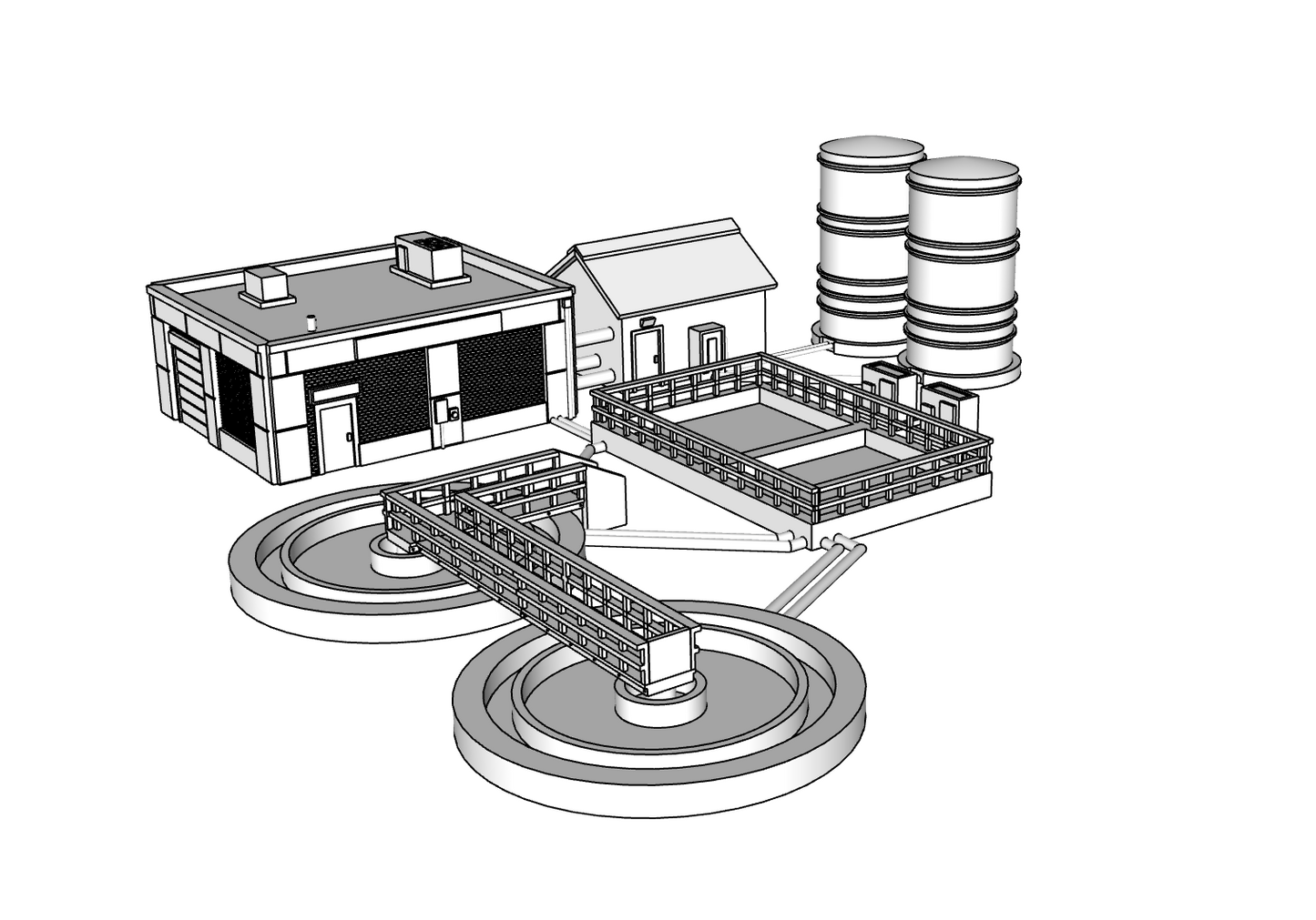 00132 - Granite Falls Water Treatment Facility- N Scale Model Kit