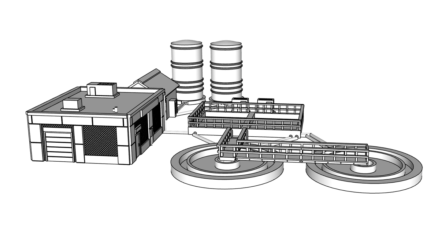 00132 - Granite Falls Water Treatment Facility- N Scale Model Kit