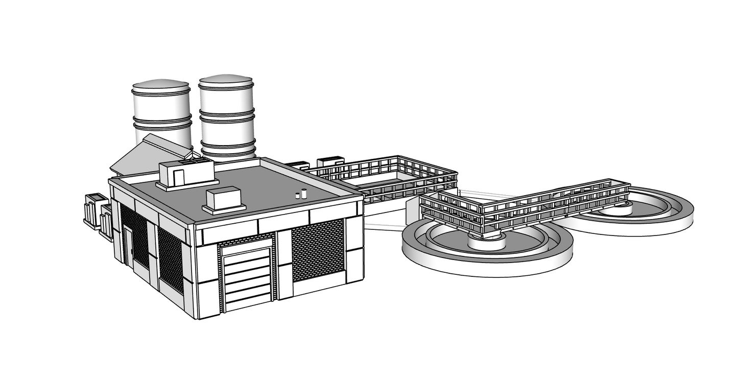 00132 - Granite Falls Water Treatment Facility- N Scale Model Kit