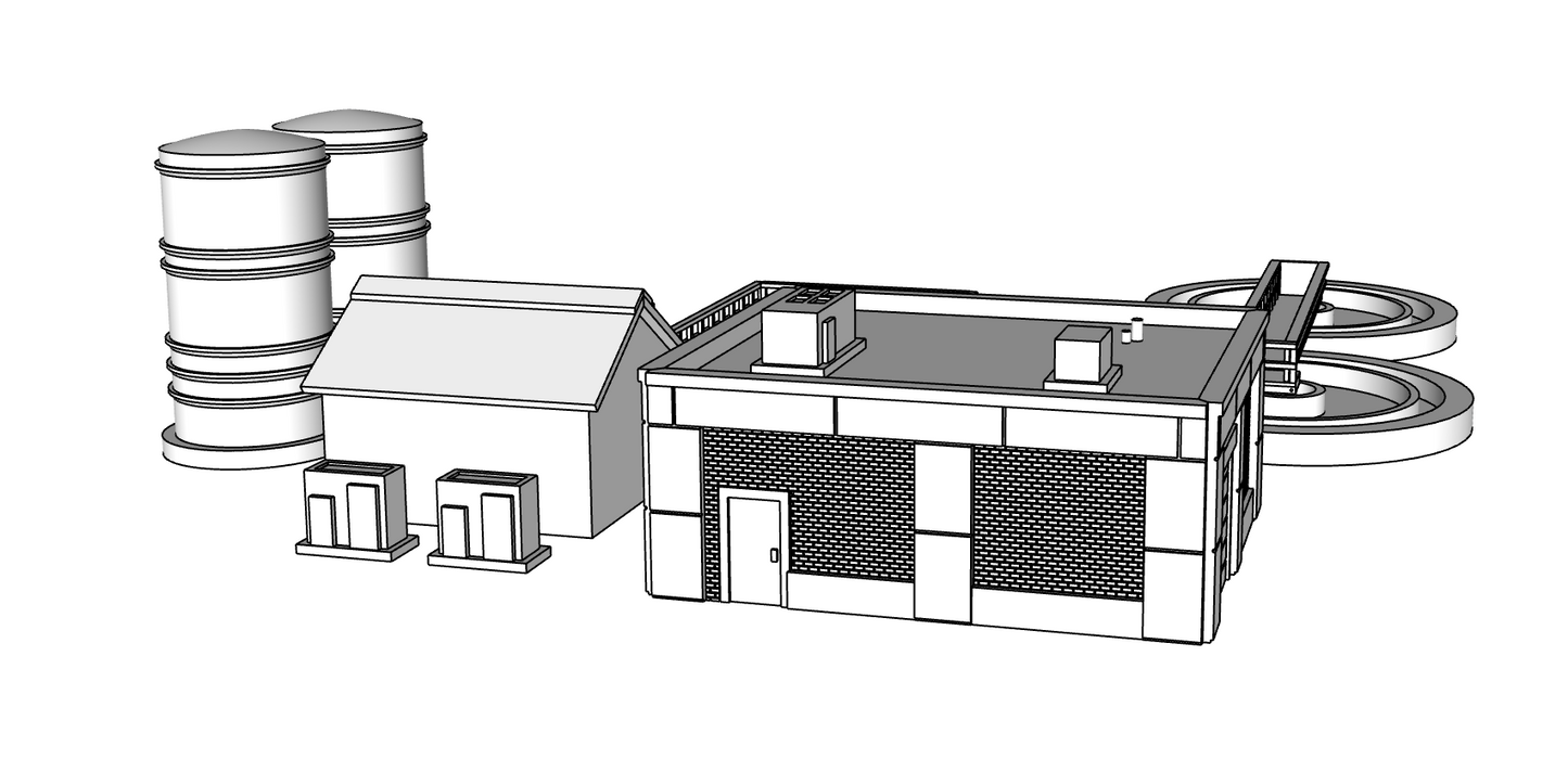 00132 - Granite Falls Water Treatment Facility- N Scale Model Kit