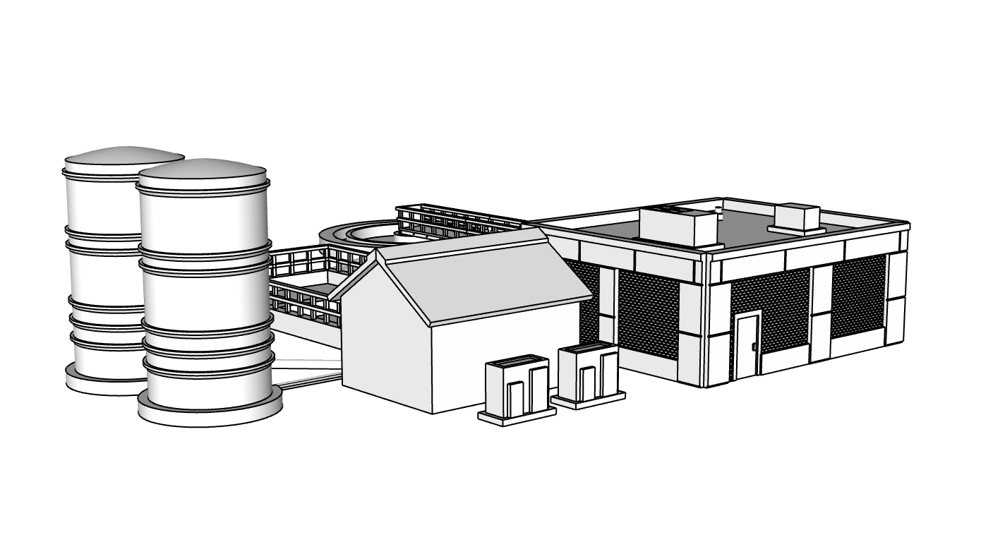 00132 - Granite Falls Water Treatment Facility- N Scale Model Kit