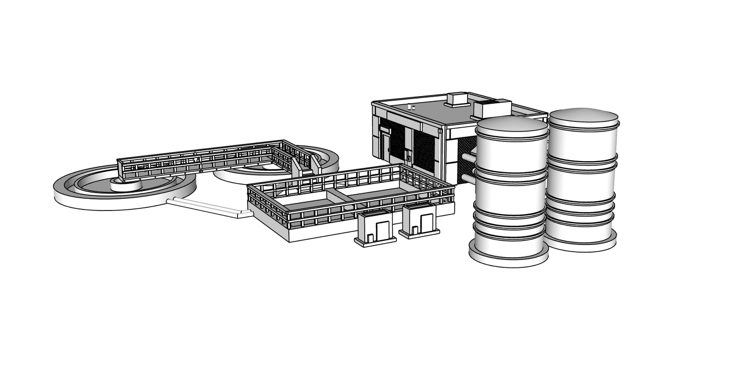 00132 - Granite Falls Water Treatment Facility- N Scale Model Kit