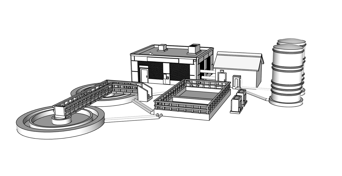 00132 - Granite Falls Water Treatment Facility- N Scale Model Kit