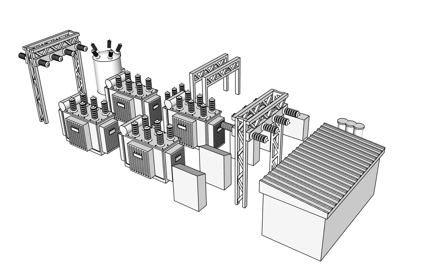 00134 - Electrical Sub Station 1 - N Scale Model Kit