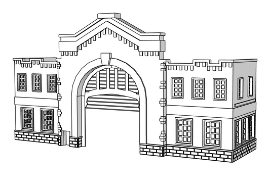 00136-2 - Pier 46 Low Relief - N Scale Model Kit