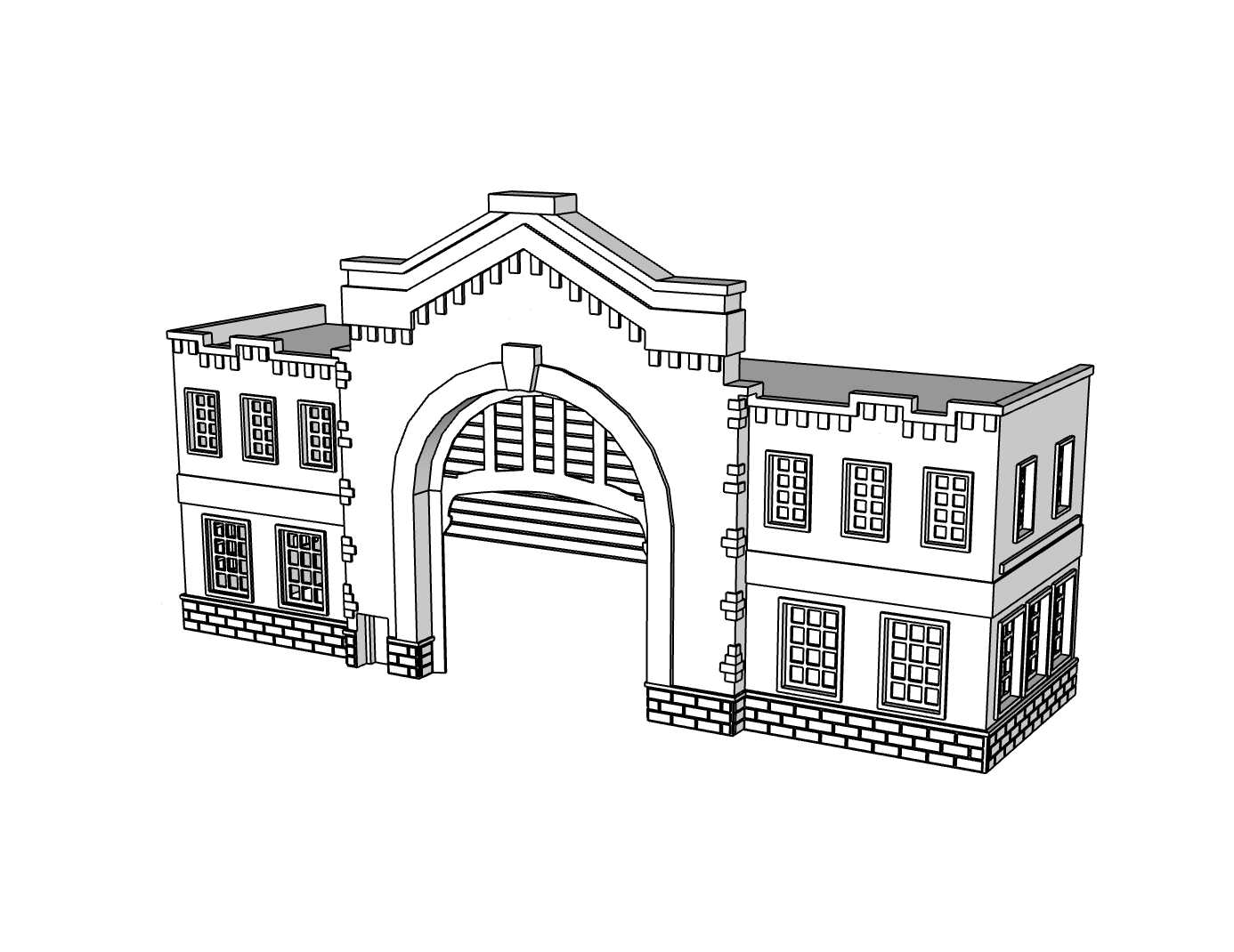 00136-2 - Pier 46 Low Relief - N Scale Model Kit