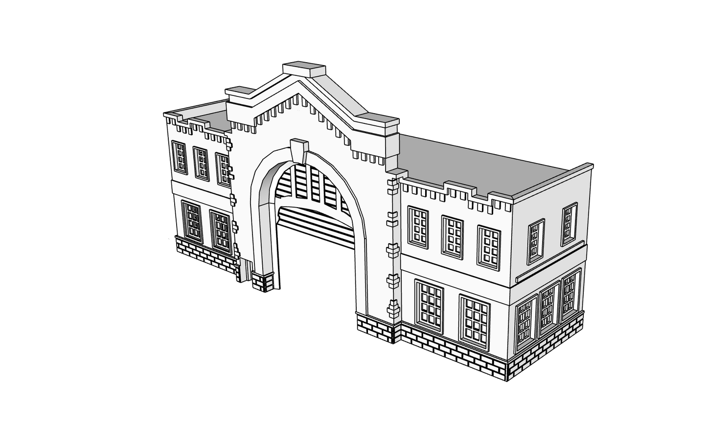 00136-2 - Pier 46 Low Relief - N Scale Model Kit