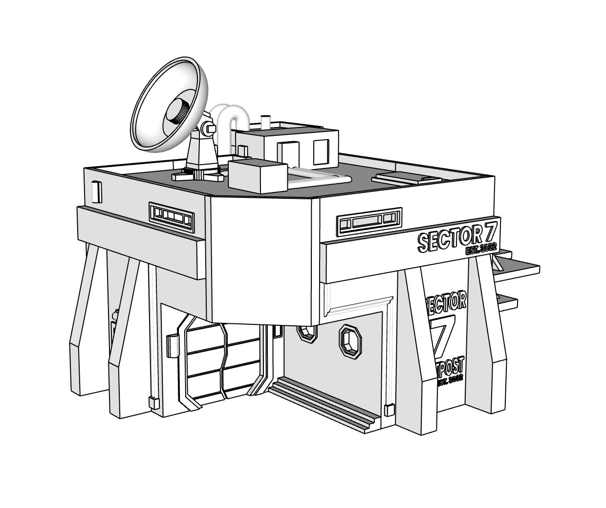 00135 - Sector 7 - N Scale Model Kit