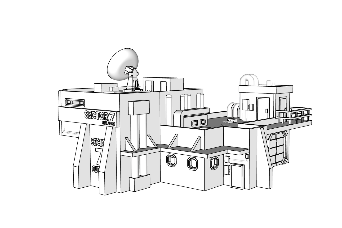 00135 - Sector 7 - N Scale Model Kit