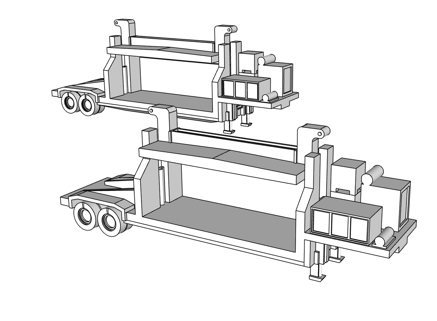 00142-1 - Crusher Truck (2 PACK)- N Scale Model Kit