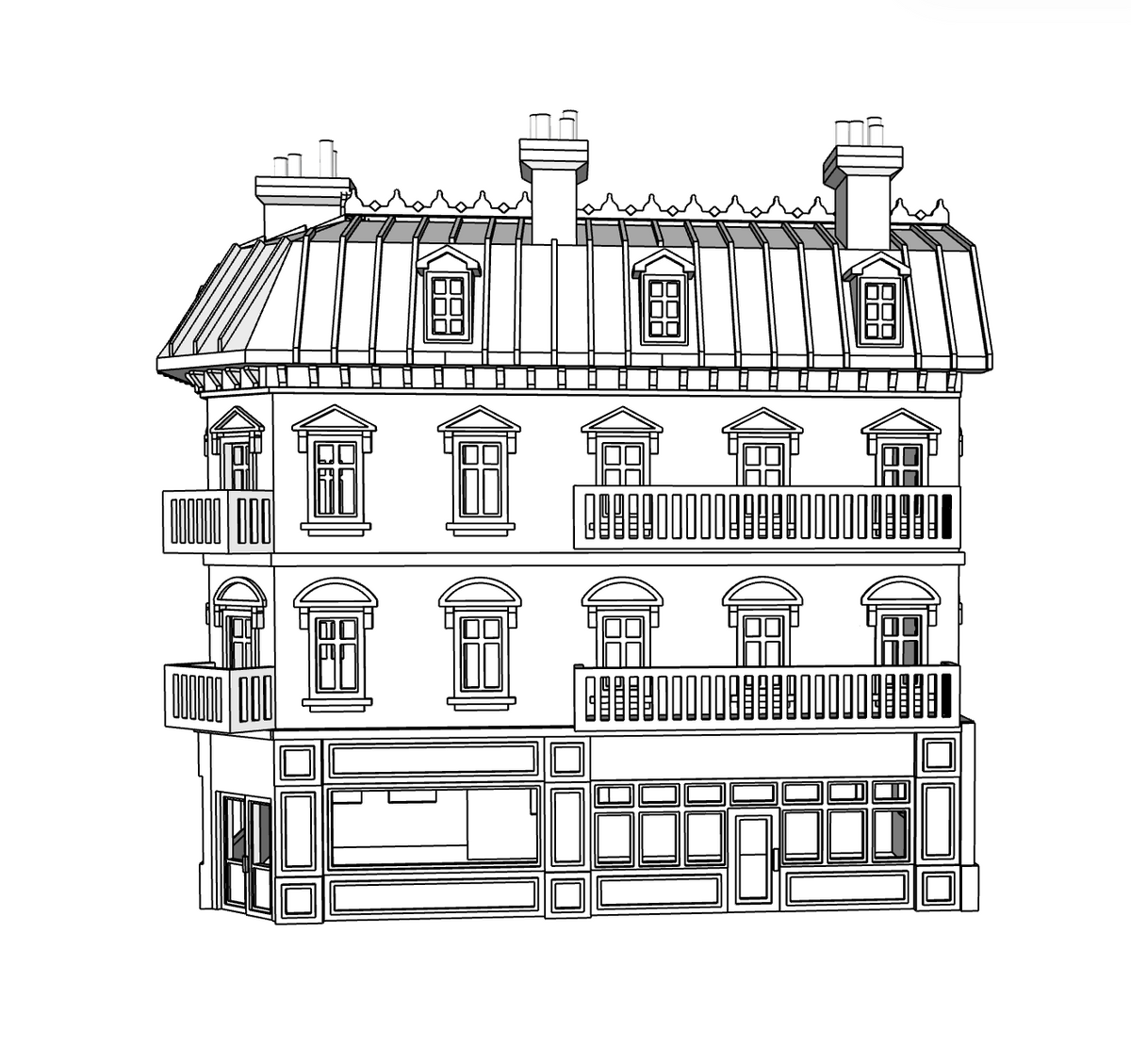 00149 - Monroe and Market - N Scale Model Kit