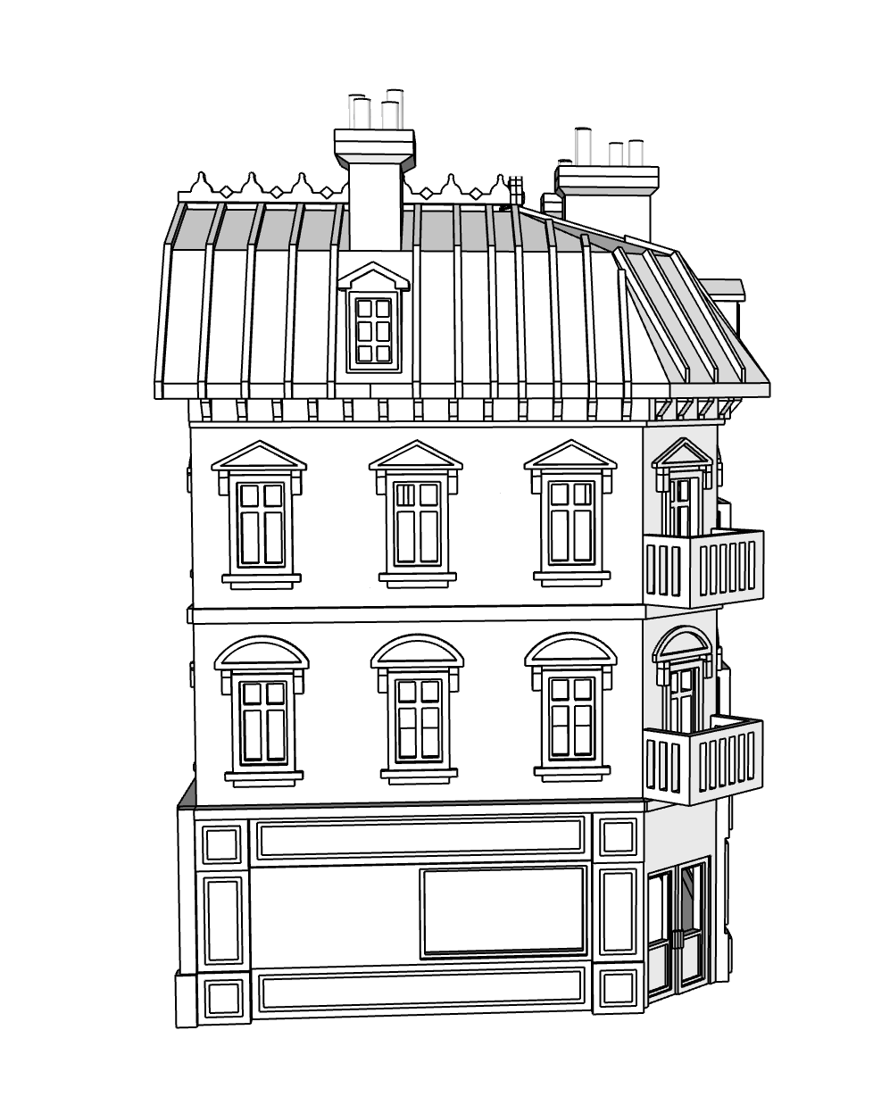 00149 - Monroe and Market - N Scale Model Kit