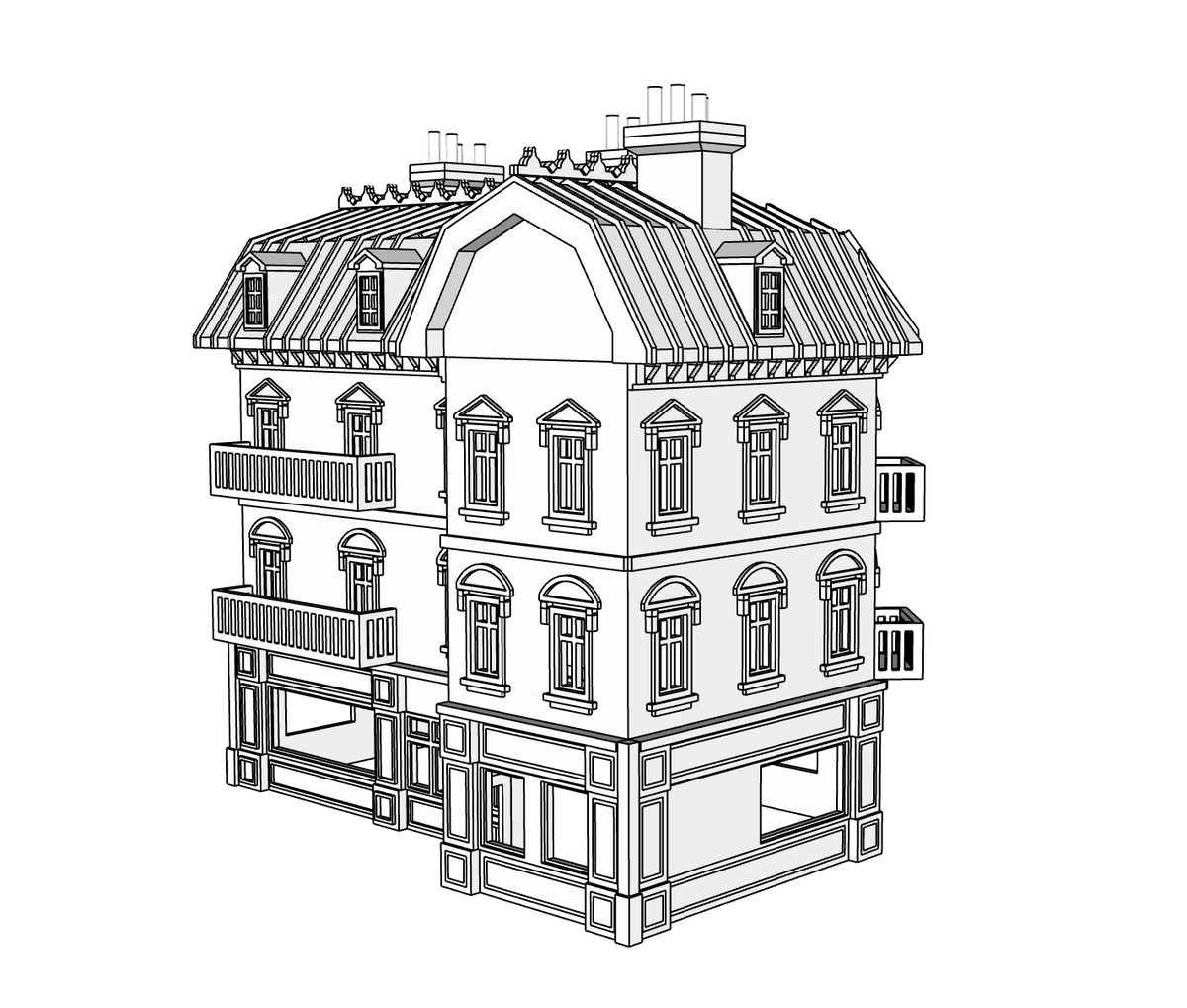 00149 - Monroe and Market - N Scale Model Kit