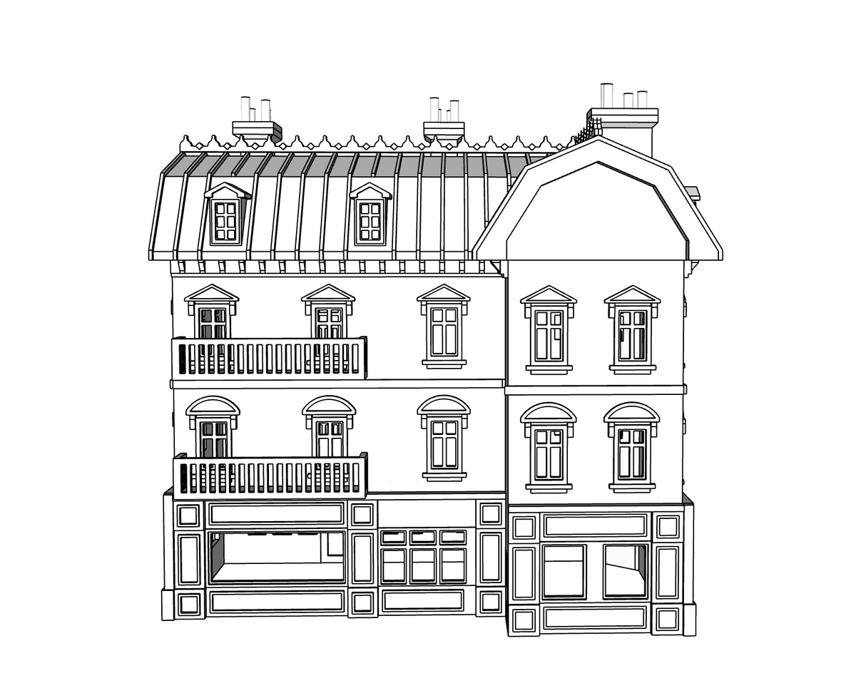 00149 - Monroe and Market - N Scale Model Kit