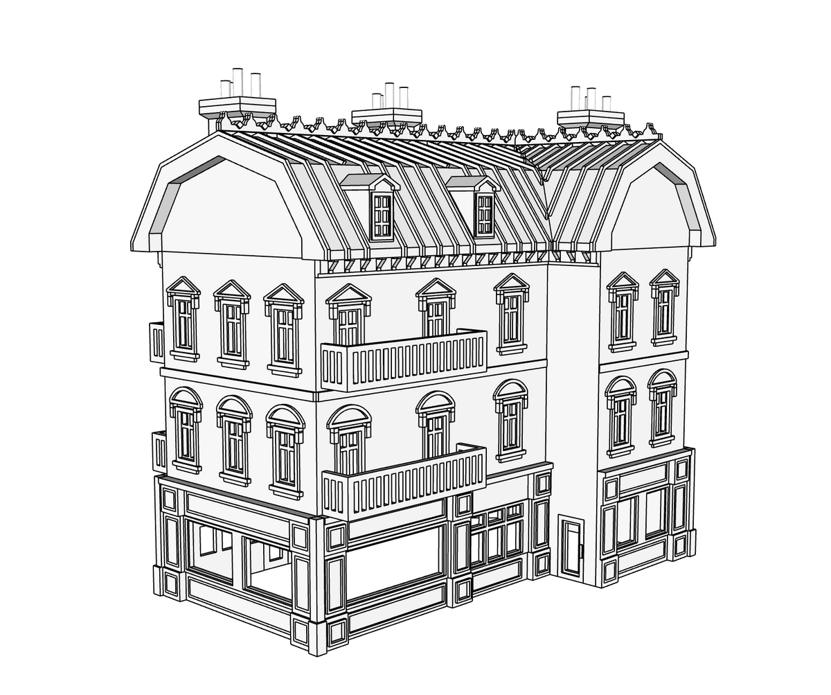 00149 - Monroe and Market - N Scale Model Kit