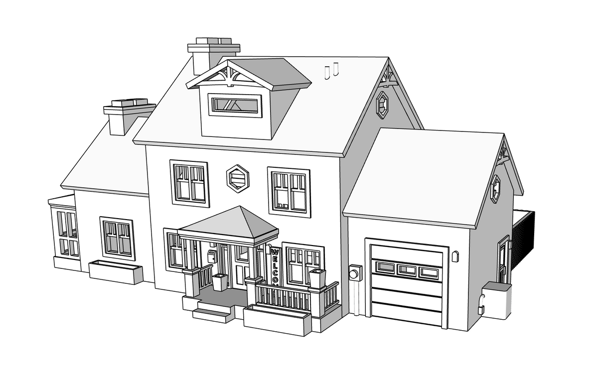 00141 - Ashland House - N Scale Model Kit