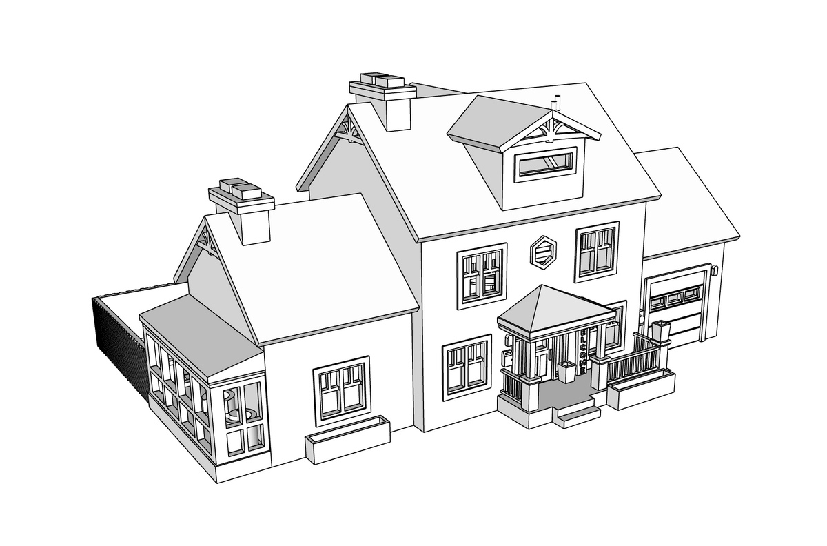 00141 - Ashland House - N Scale Model Kit