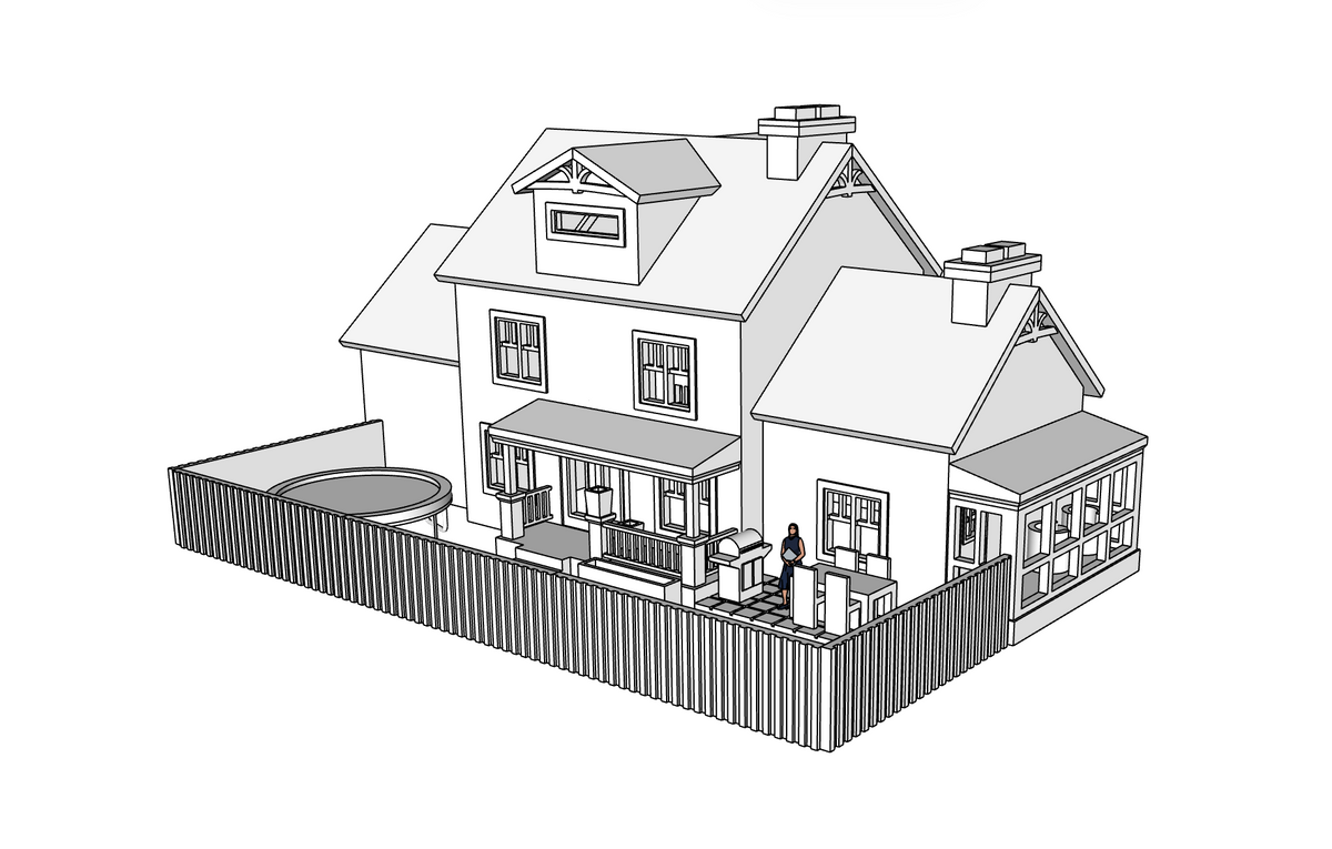 00141 - Ashland House - N Scale Model Kit