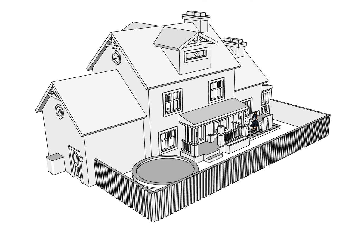 00141 - Ashland House - N Scale Model Kit