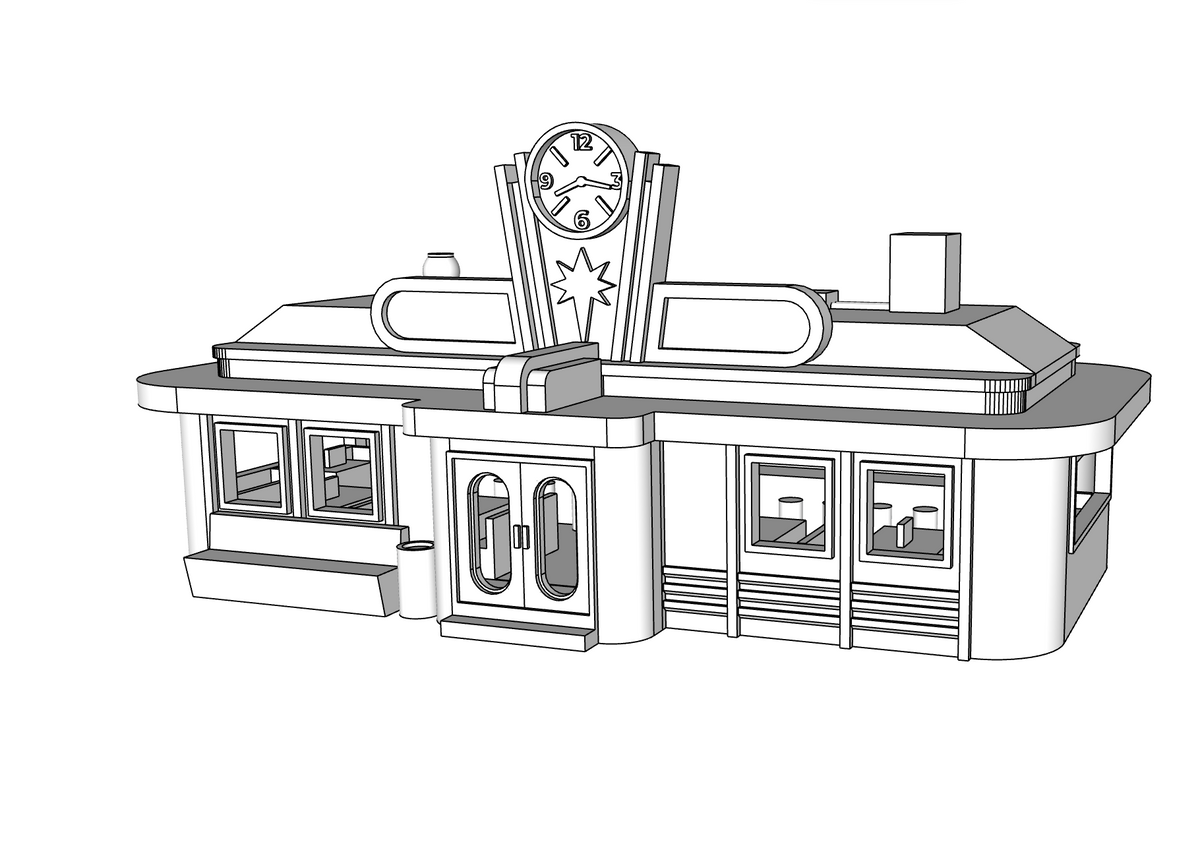 00151 - Penny's Diner - Detailed Interior - N Scale Model Kit