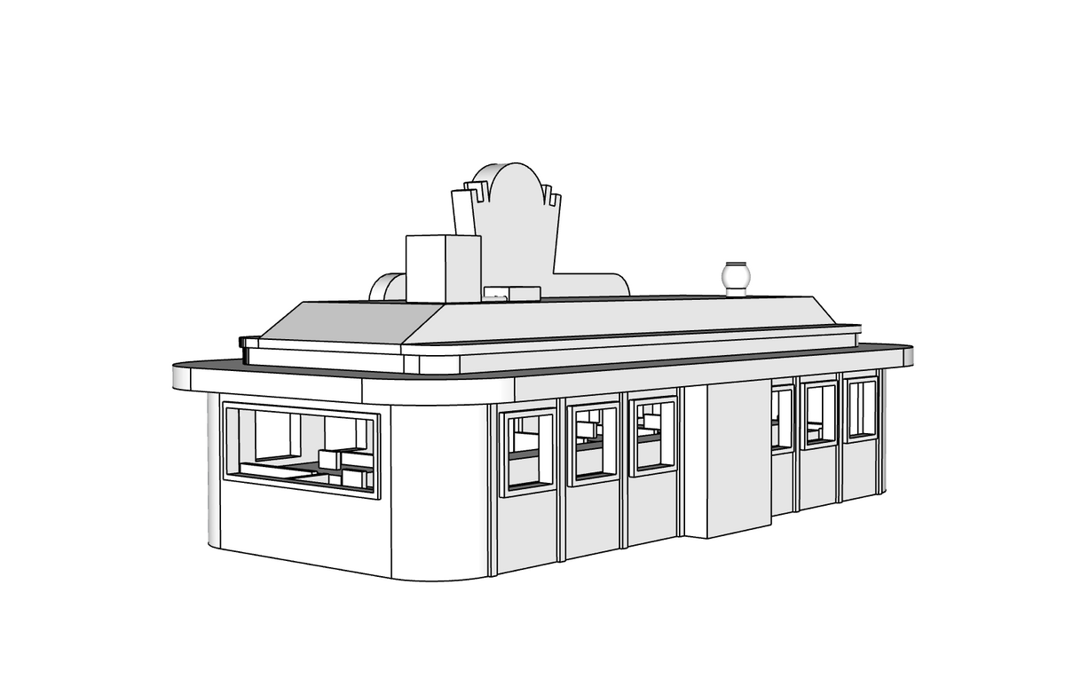 00151 - Penny's Diner - Detailed Interior - N Scale Model Kit