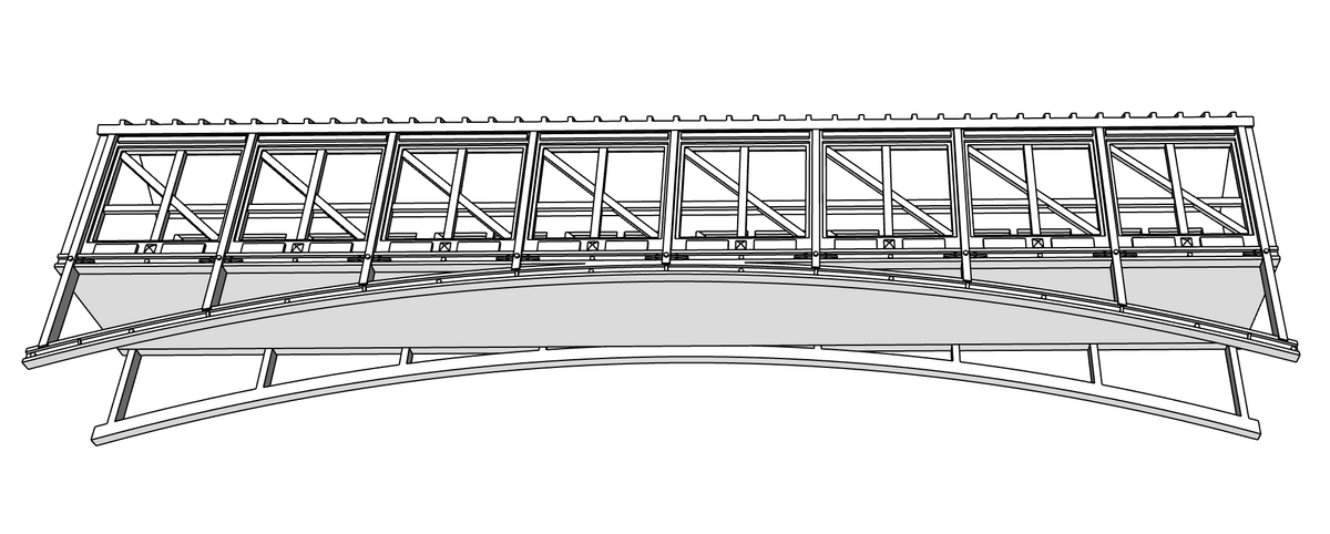 00153 - Bear Creek Pedestrian Bridge - N Scale Model Kit
